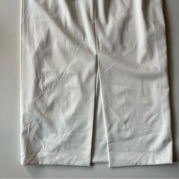 NEW Mac Duggal White Feather Cap Sleeve Pearl Embellished midi Dress Size 4 - Picture 12 of 14